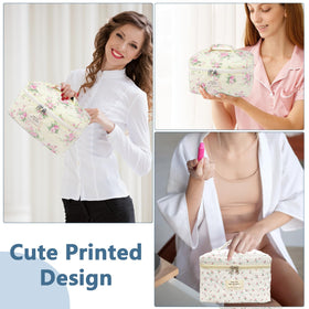 Gosect wide-capacity interior suitable for cosmetics and toiletries on trips.