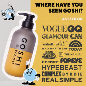 GOSHI Body Wash 1-2 pumps provide efficient cleansing.