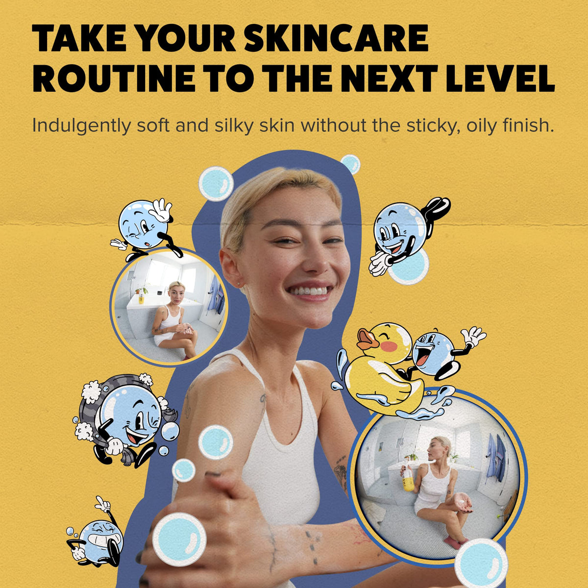GOSHI fresh, clean fragrance enhances daily skincare routine.