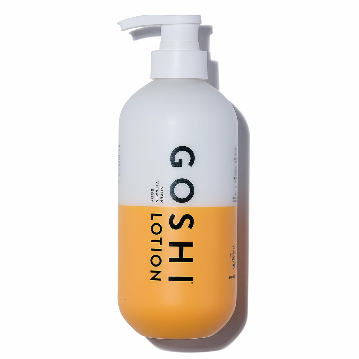 GOSHI Super Vitamin Body Lotion bottle with pump for easy daily moisturizing.