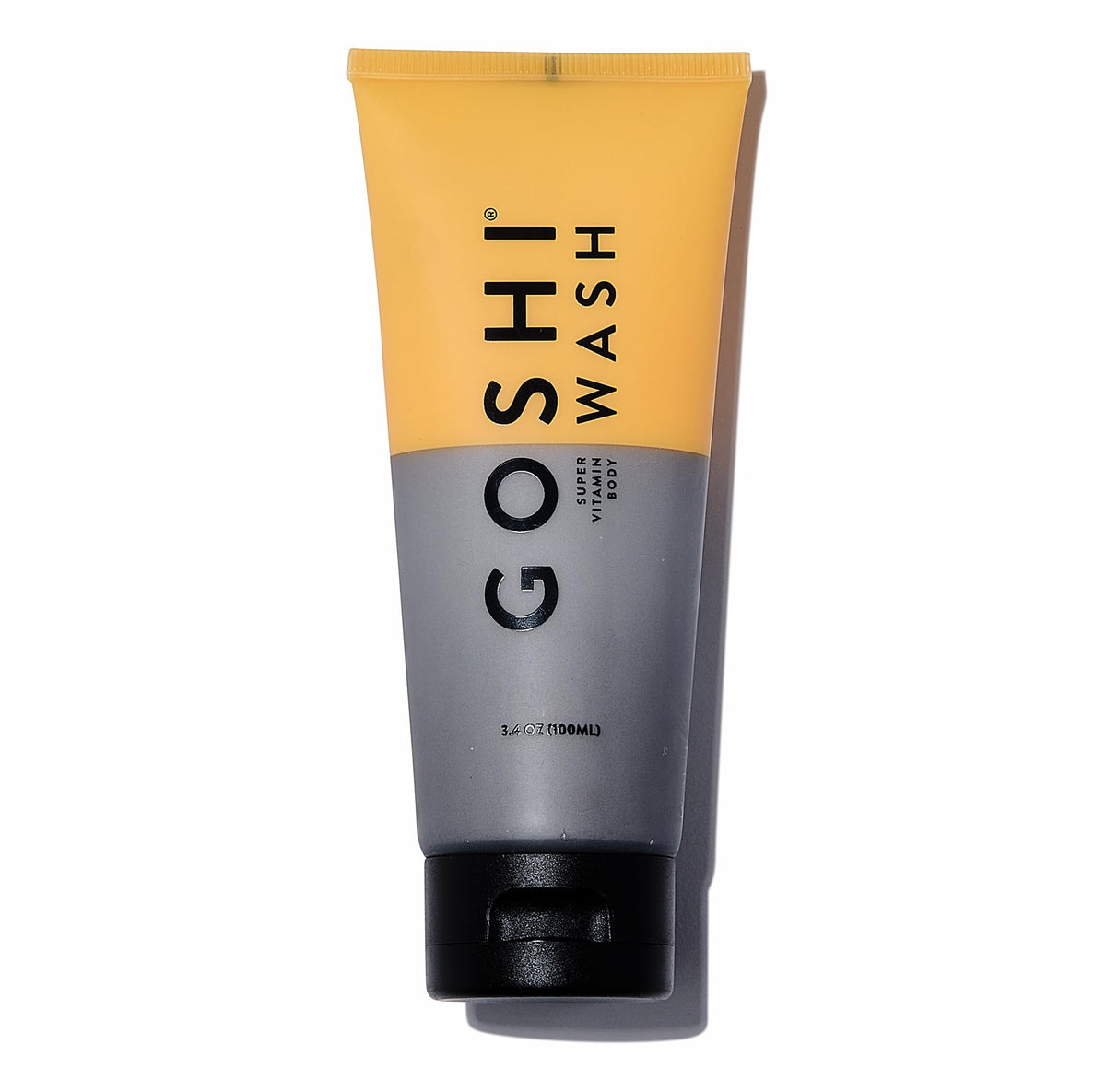 GOSHI Super Vitamin Body Wash bottle pour for smooth cleansing.