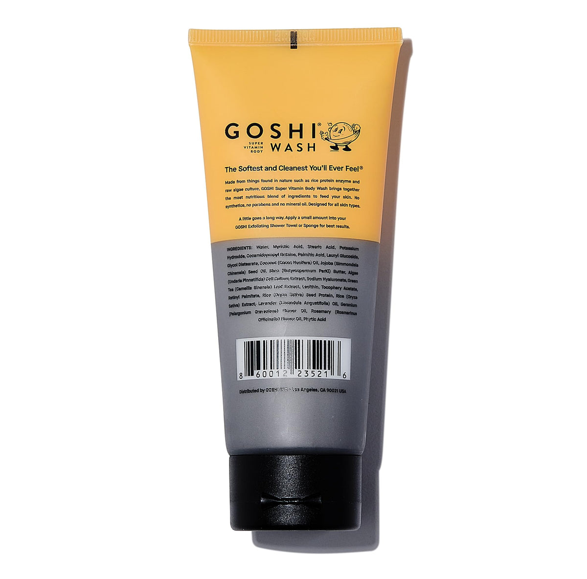 GOSHI Super Vitamin Body Wash rich lather close-up for refreshing cleanse.