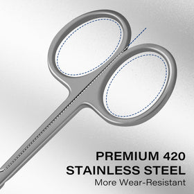 GöSol cuticle scissors made of 420 stainless steel for lasting sharpness.