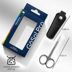 GöSol cuticle scissors ideal for eyebrow and lash shaping with precision.