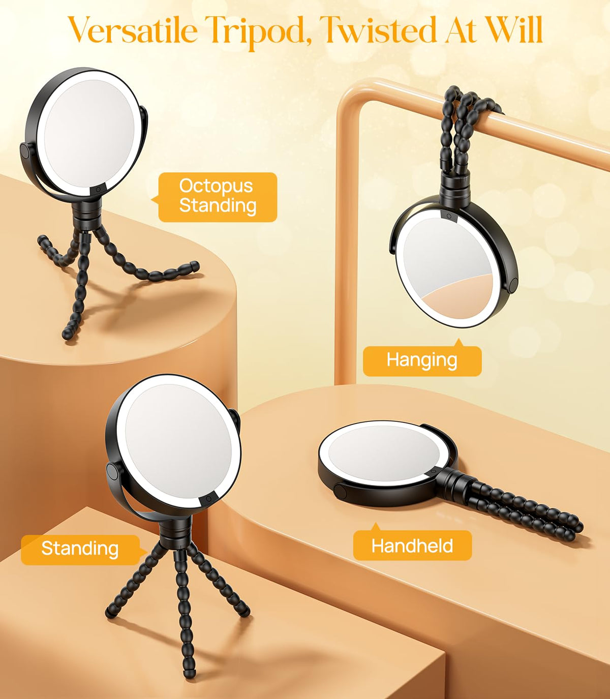 Gospire detachable tripod for easy storage and portability.