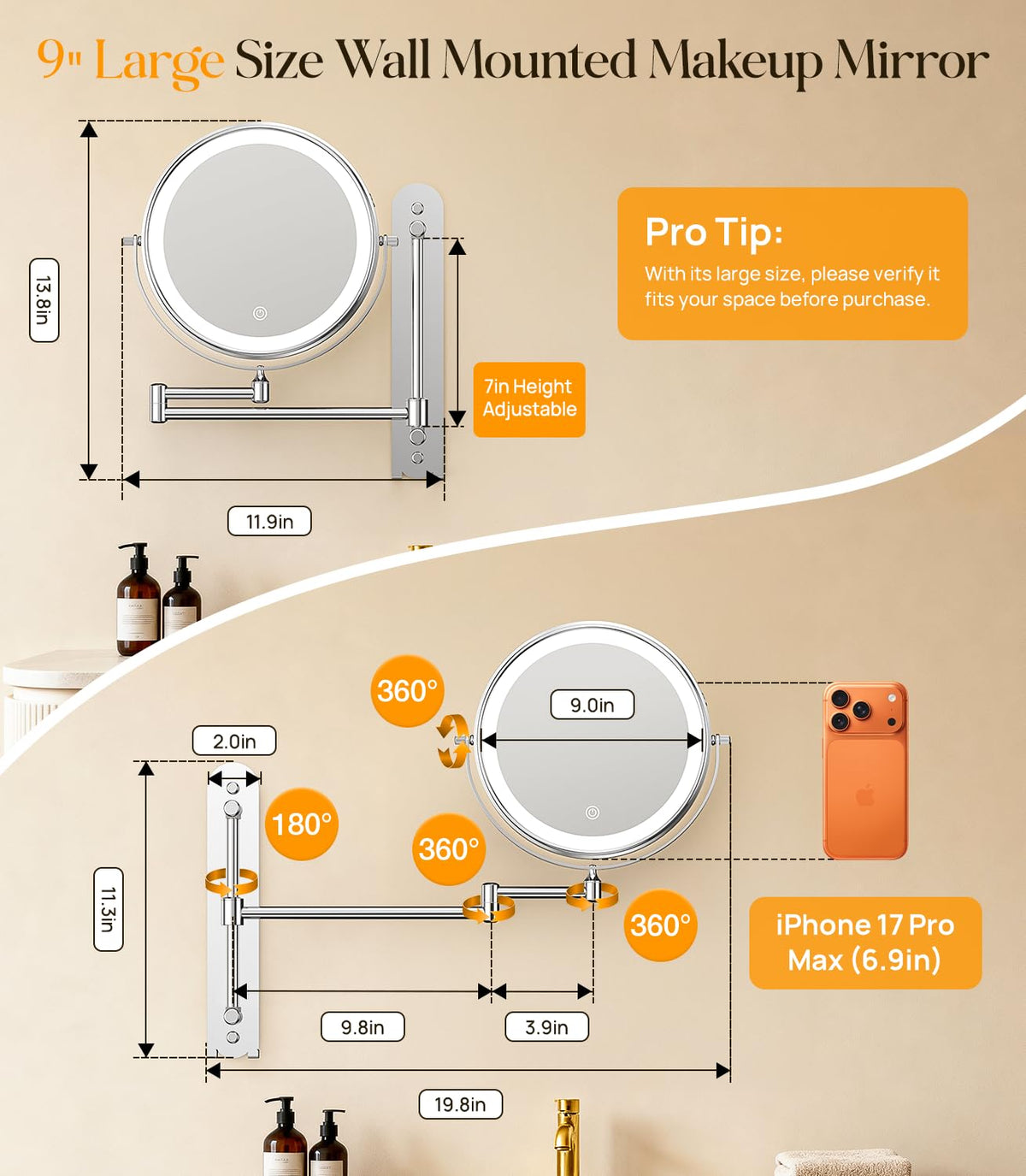 Gospire LED lighting with three color options helps match any task.