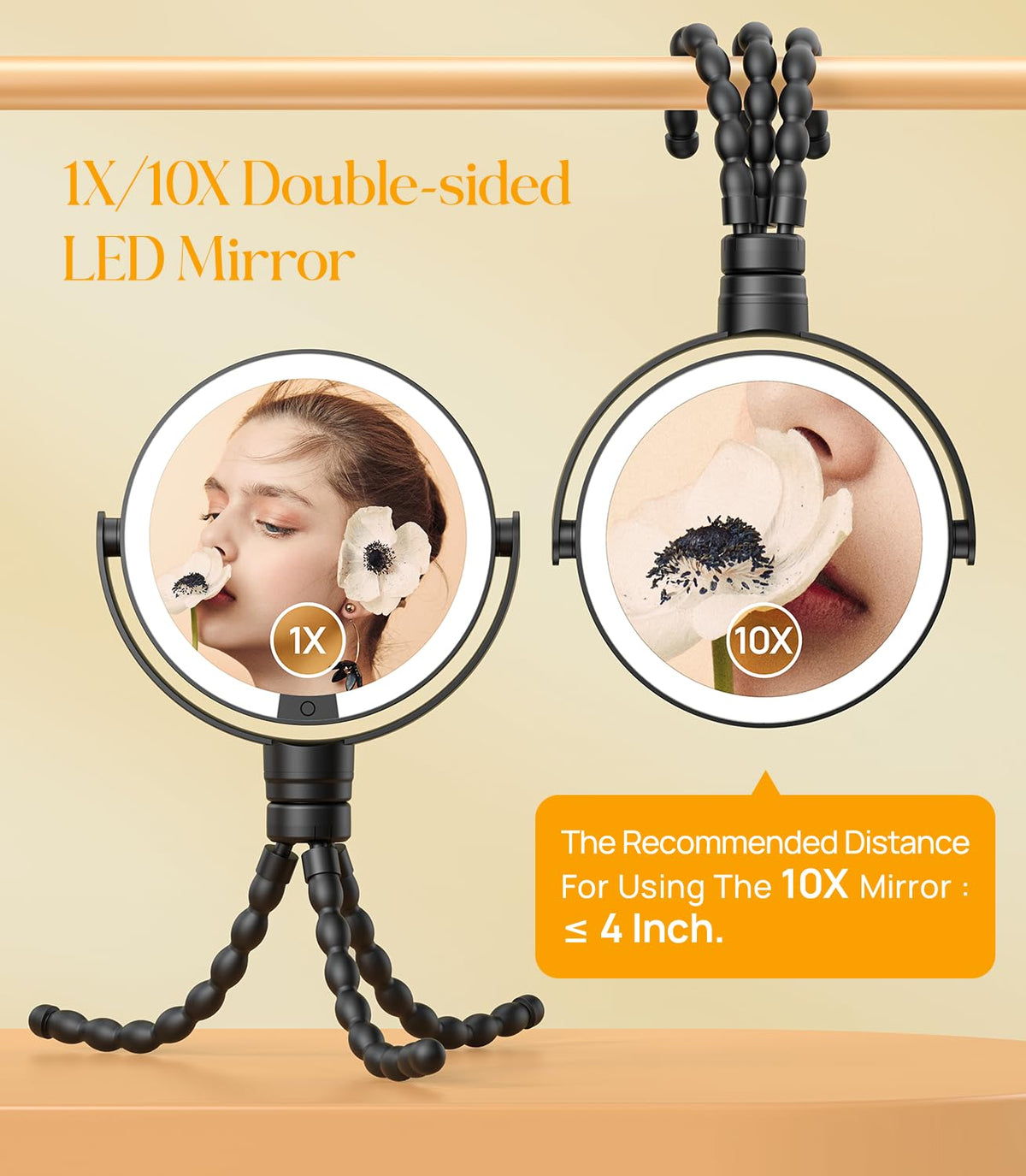 Gospire three light colors with dimming for true-tone looks.