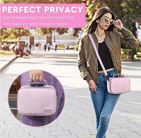 Gosstek gift-worthy pink storage case for women