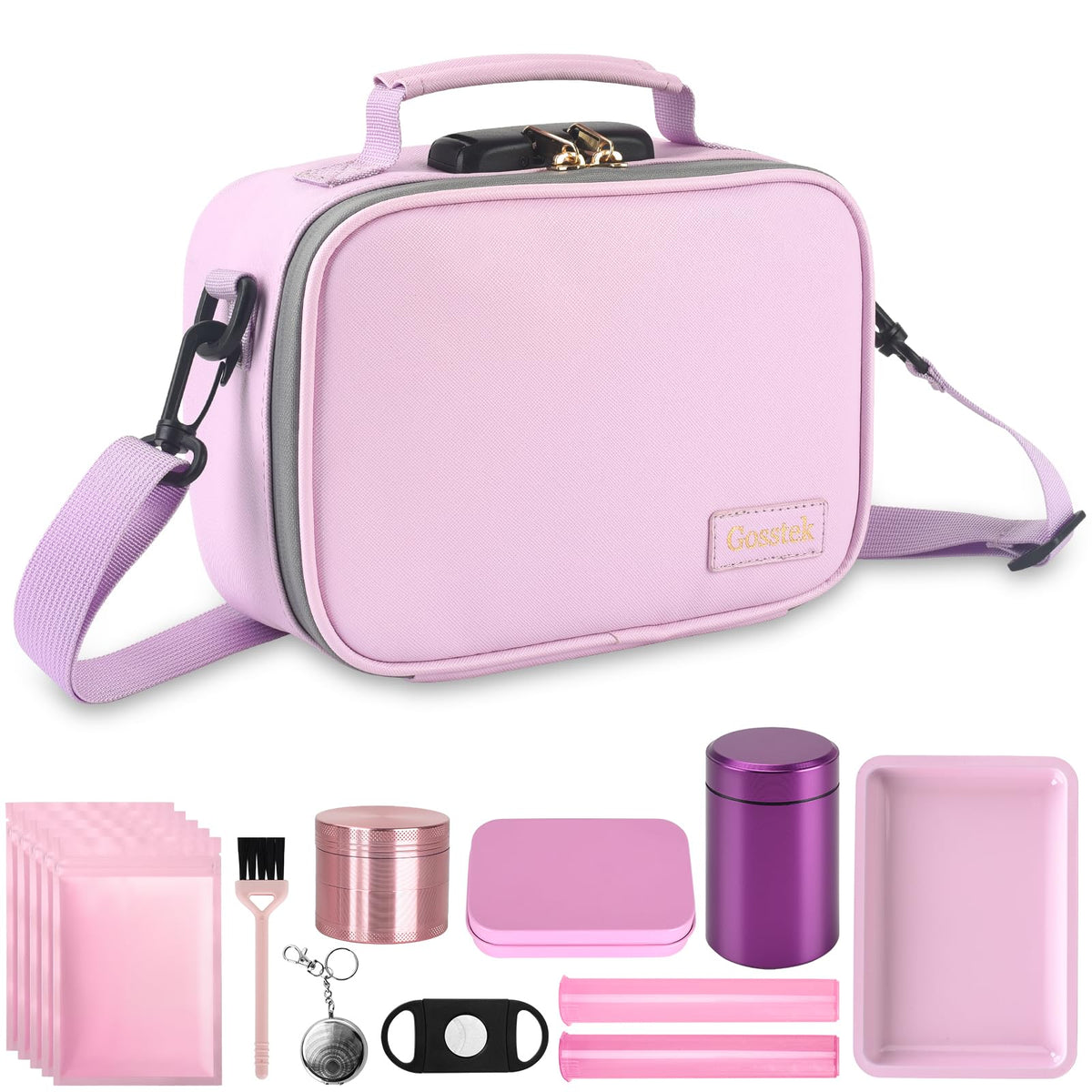 Gosstek travel bag with 10 accessories for organized trips