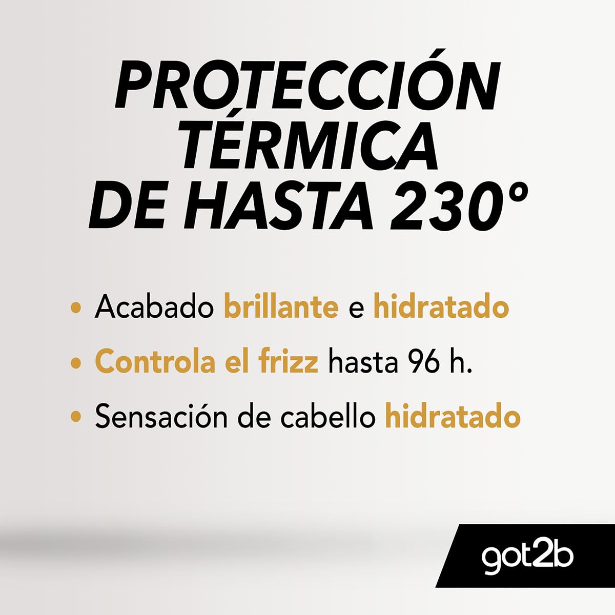 got2b Guardian Angel ready for heat styling tools demonstrates protection against high heat