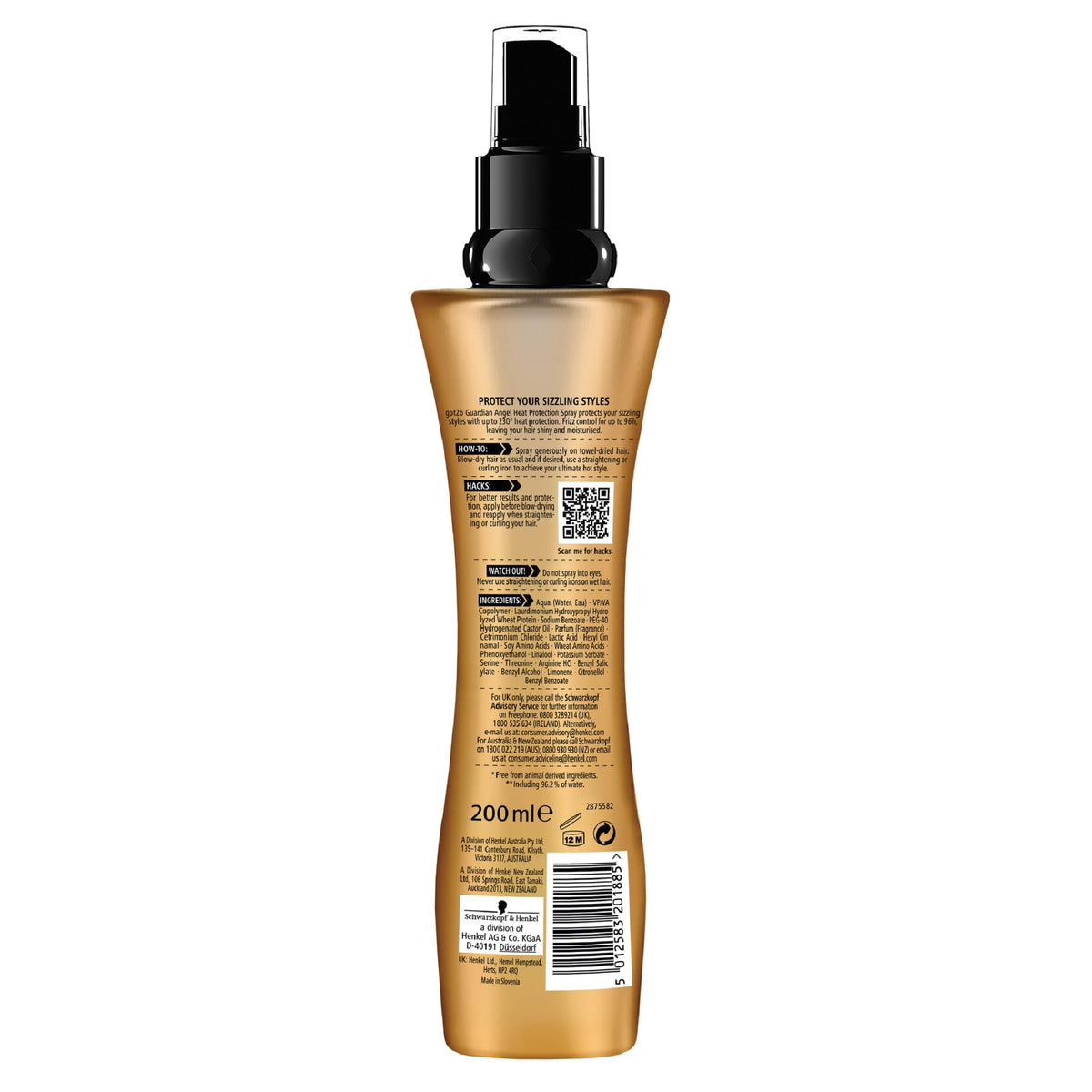 got2b Guardian Angel lotion bottle side view highlighting product design and lightweight feel