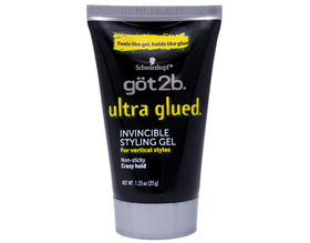 Travel-friendly 1.25oz tubes of Got2B Invincible Gel for on-the-go styling.
