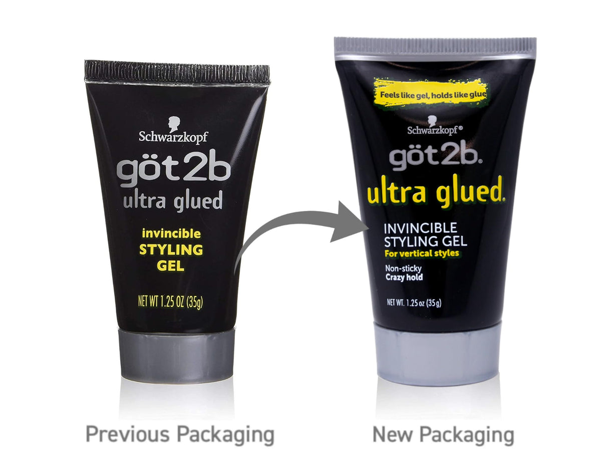 Six-pack Got2B Invincible Gel packs on display, ready for everyday styling.