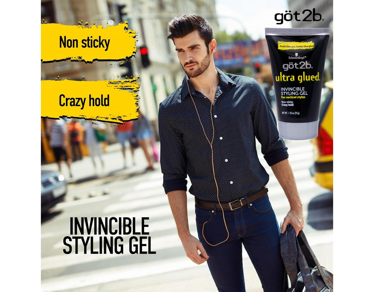 Close-up texture of Got2B Invincible Gel shows clear, non-flaky finish.