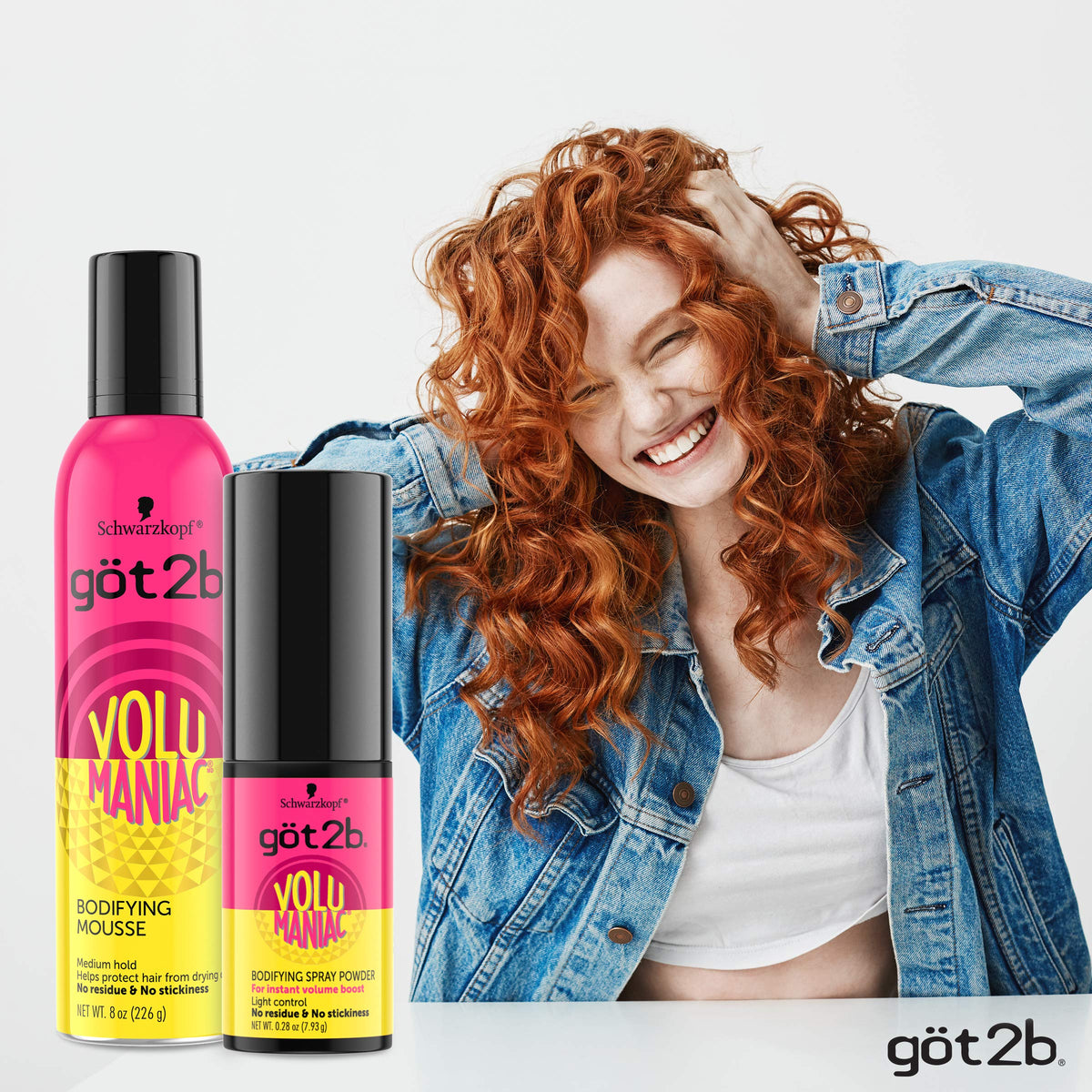 Got2b Volumaniac styling result delivers breathable feel with no residue.