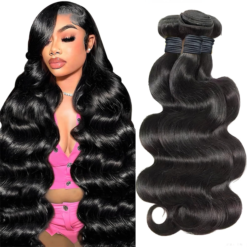 Gotcosy 14A body wave bundles 20-inch show natural texture ready for styling.