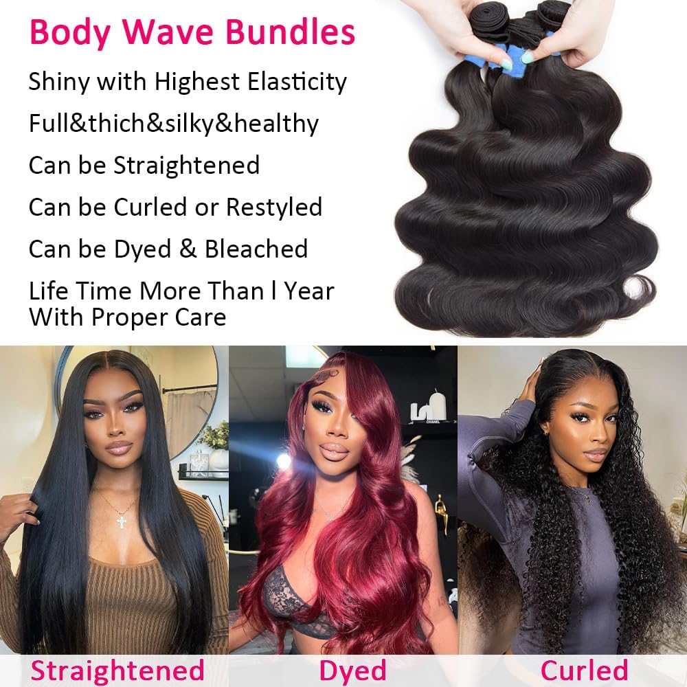 Gotcosy 14A body wave bundles 24-inch for dramatic length and bounce.