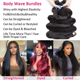Gotcosy 14A body wave bundles 24-inch for dramatic length and bounce.