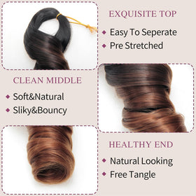GOTEFERBE French Curl Braiding Hair worn on model shows chic comfortable natural look.