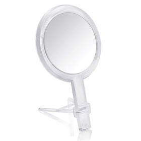 Gotofine double-sided magnifying mirror with stand for easy full-face grooming and detailed makeup.