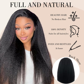Goulus Kinky Straight V Part Wig easy 3-minute fix for beginners