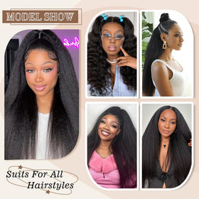 Goulus Kinky Straight V Part Wig ideal for everyday and special occasions