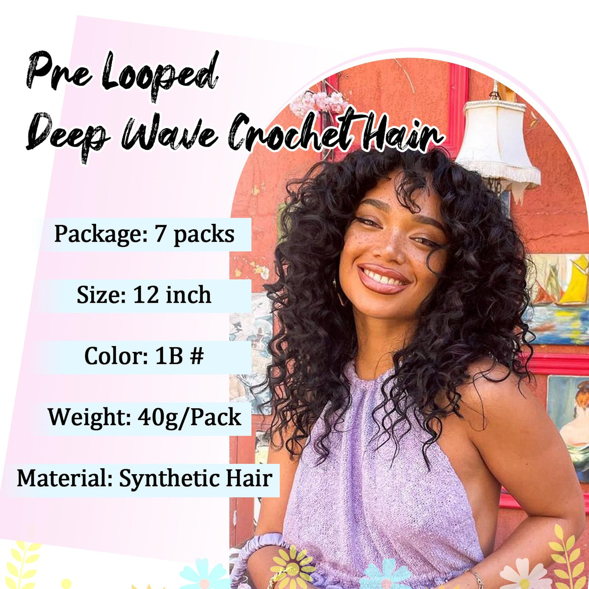 GOWIT lightweight synthetic fiber crochet hair for daily wear