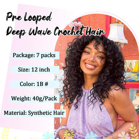GOWIT lightweight synthetic fiber crochet hair for daily wear