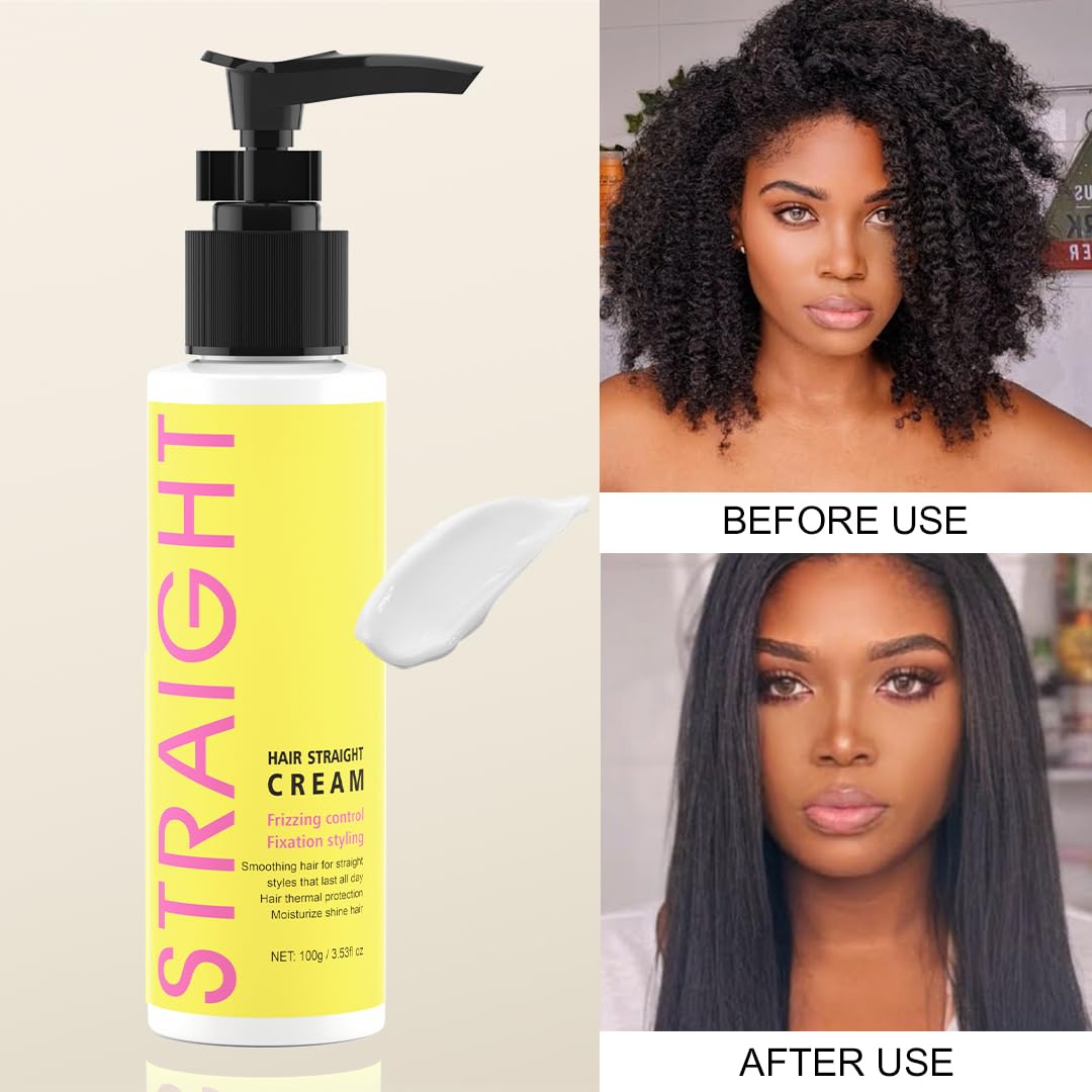 Gowwim Cream being applied on dry hair for smooth, long-lasting results.