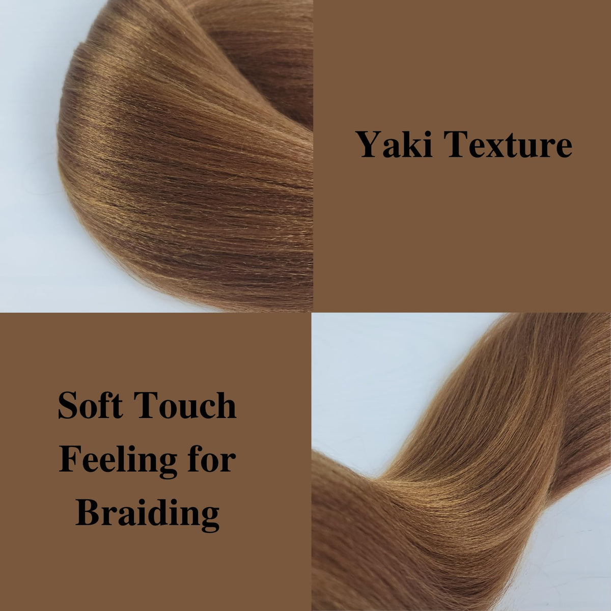 Gozill Deep wave braids in 24-inch length showing natural fall.