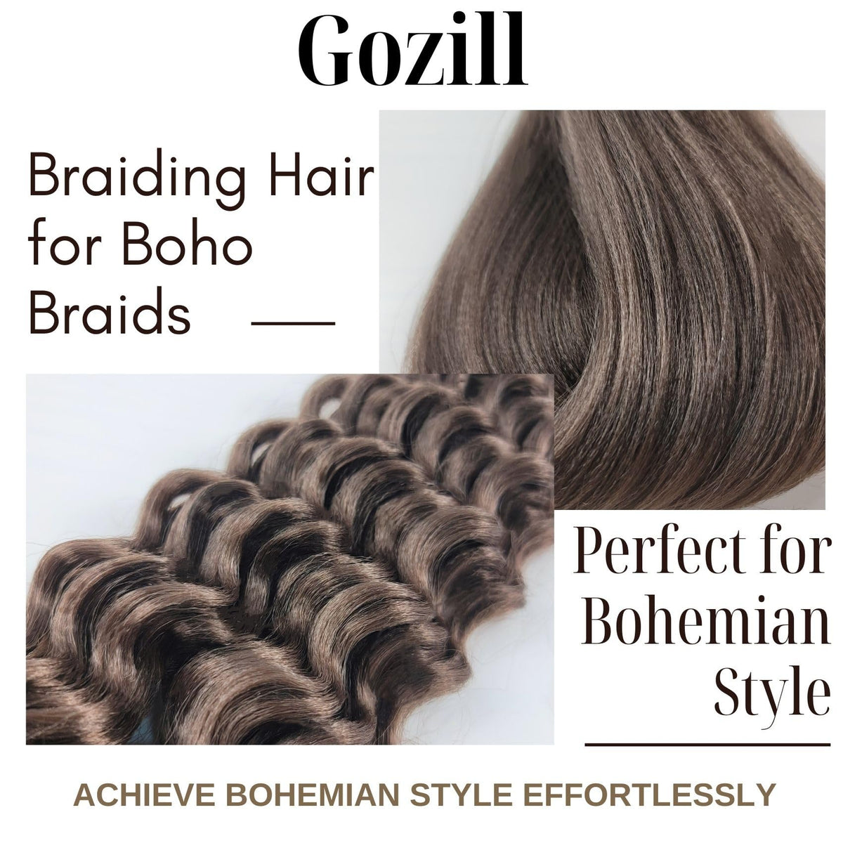 Gozill lightweight hair for comfortable all-day wear in braided styles.