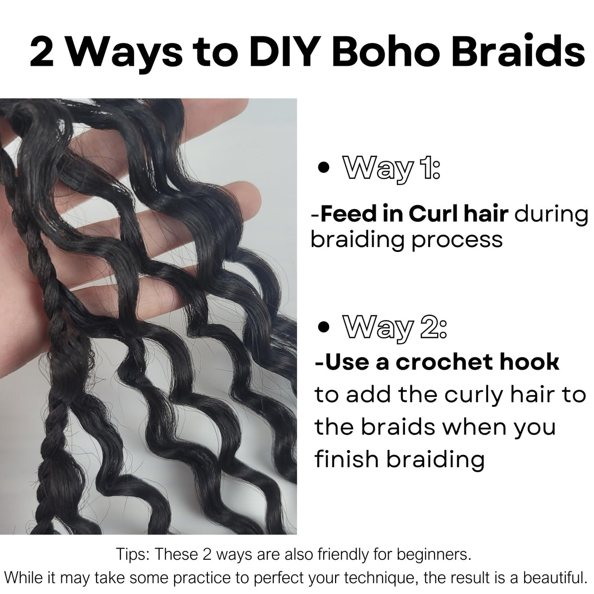 Gozill natural-looking boho braids hair for versatile styling.