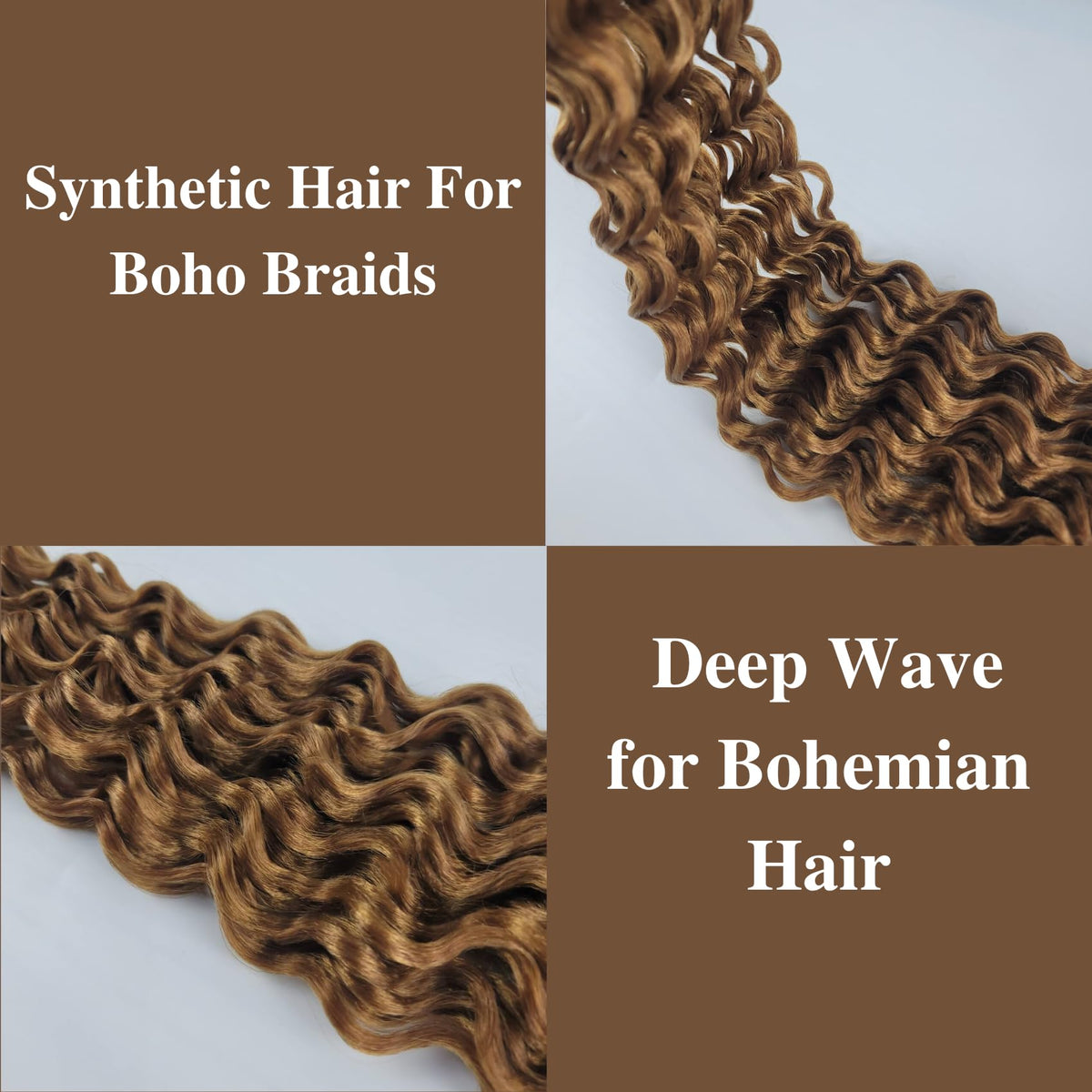 Gozill Knotless braid extensions in Honey Brown shade for seamless finish.