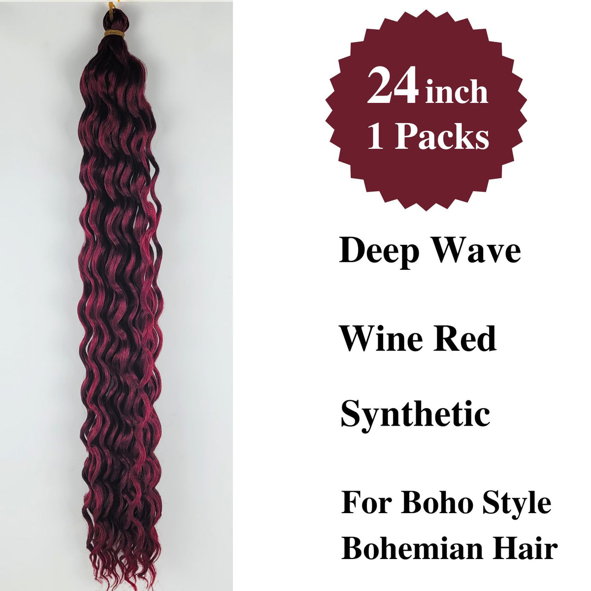 Gozill Pre-stretched Boho Braiding Hair 4 packs for quicker installs.