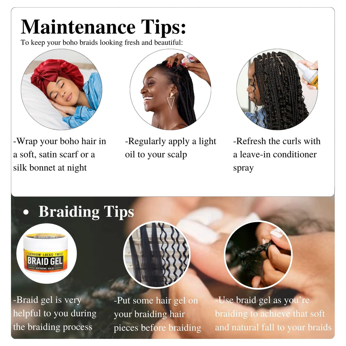 Gozill six-pack braid hair includes five pre-stretched packs and one deep wave pack.