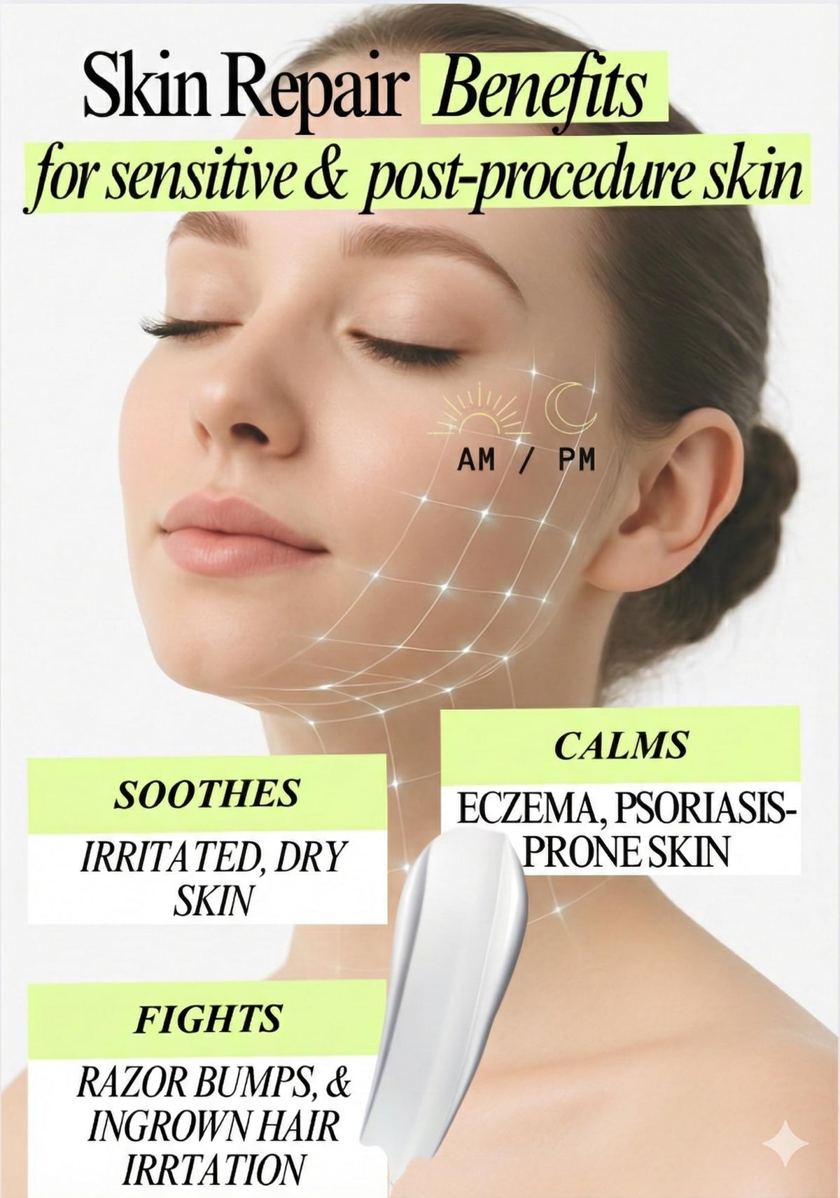 GPC Green Pharm Cosmetic gentle skin application demonstrating soothing care.