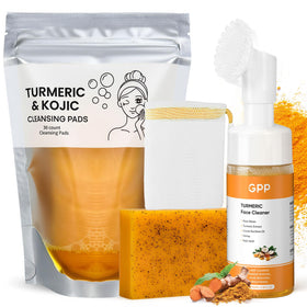 GPP Turmeric Soap Bar shown with rich lather for gentle cleansing
