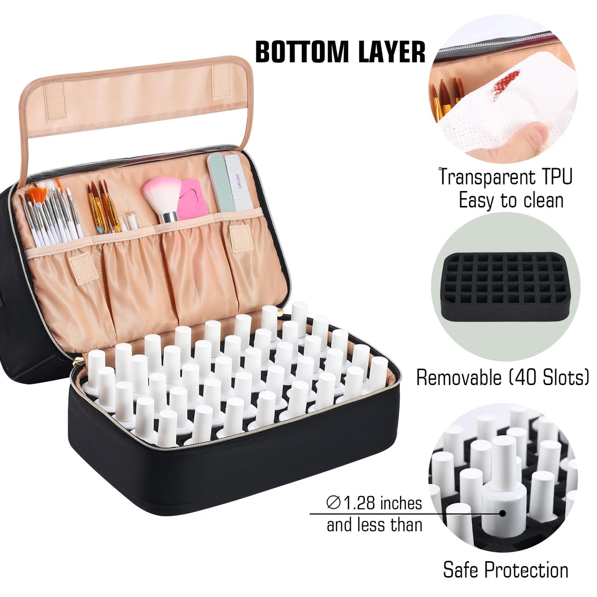 GR69N bag back zipper pocket keeps IDs and essentials handy