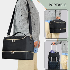 GR69N organizer in use with lamp and bottles for on-the-go manicures