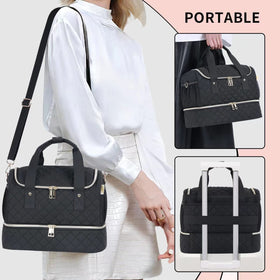 GR69N nail polish organizer case highlights back straps for carrying.