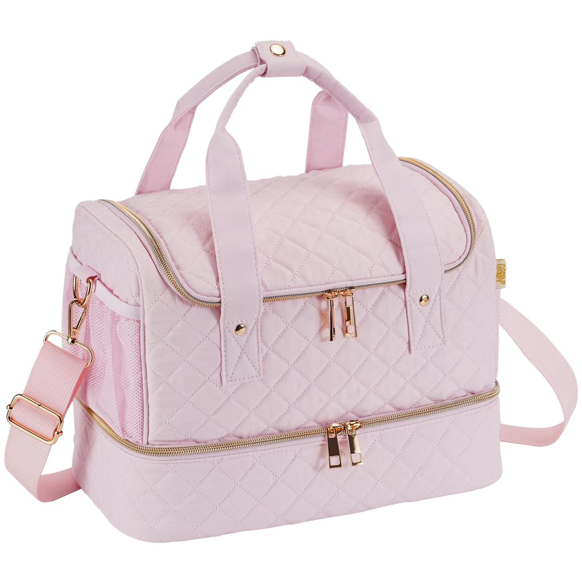 GR69N nail polish organizer case front view showing portable pink design