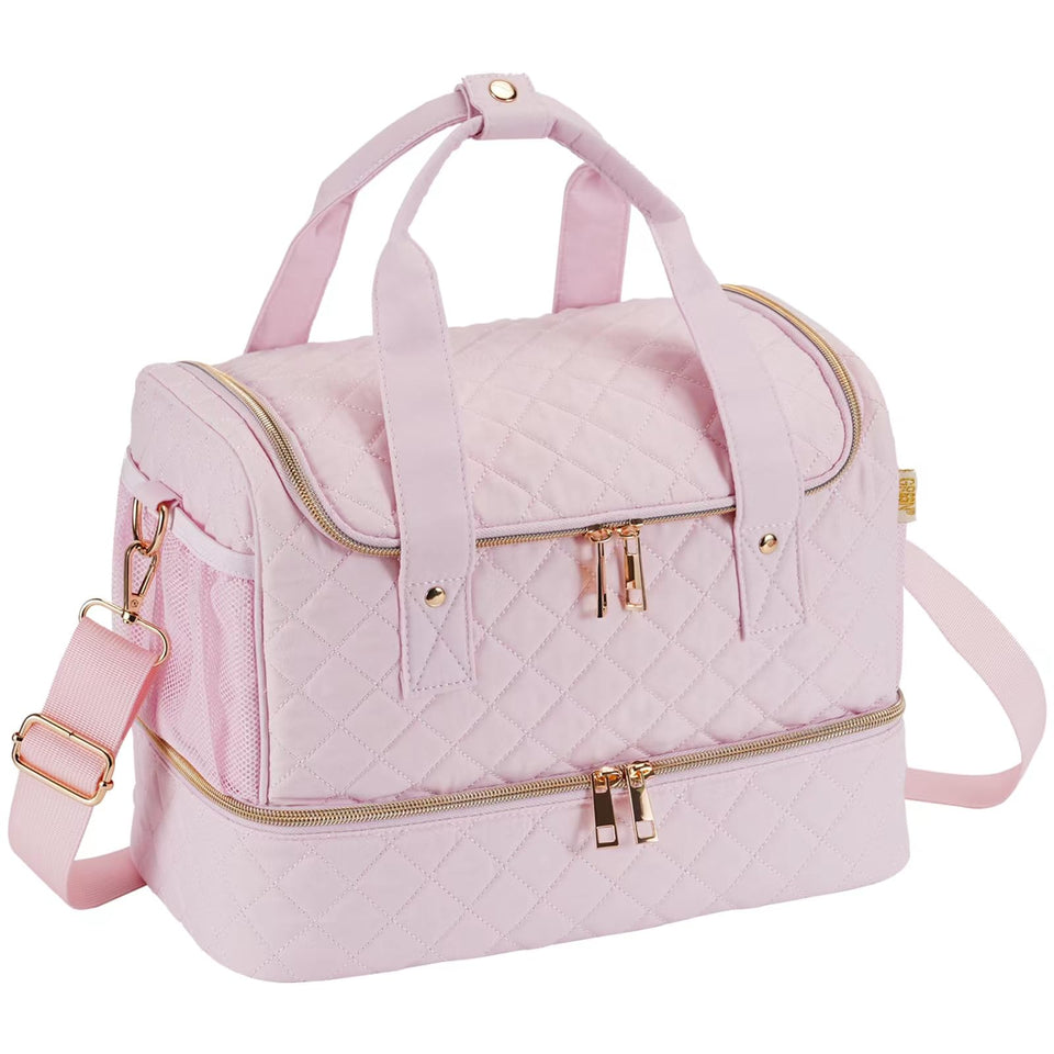 GR69N nail polish organizer case front view showing portable pink design