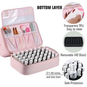 GR69N pink layout showing fifty bottle slots and nail lamp area
