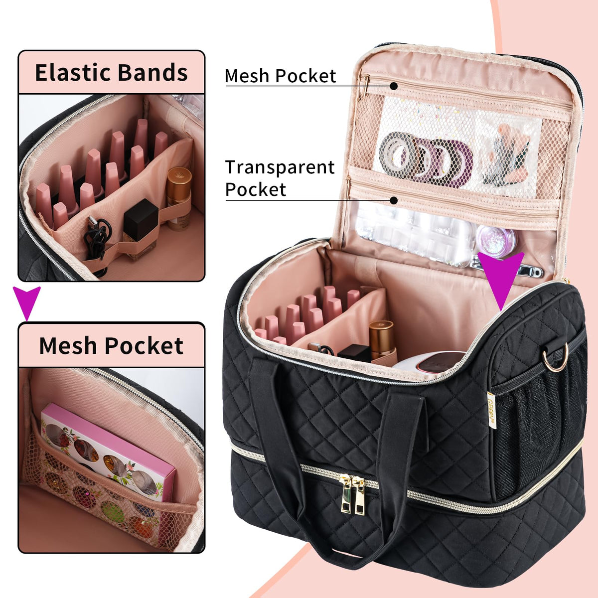GR69N case interior reveals removable dividers and foam protection.