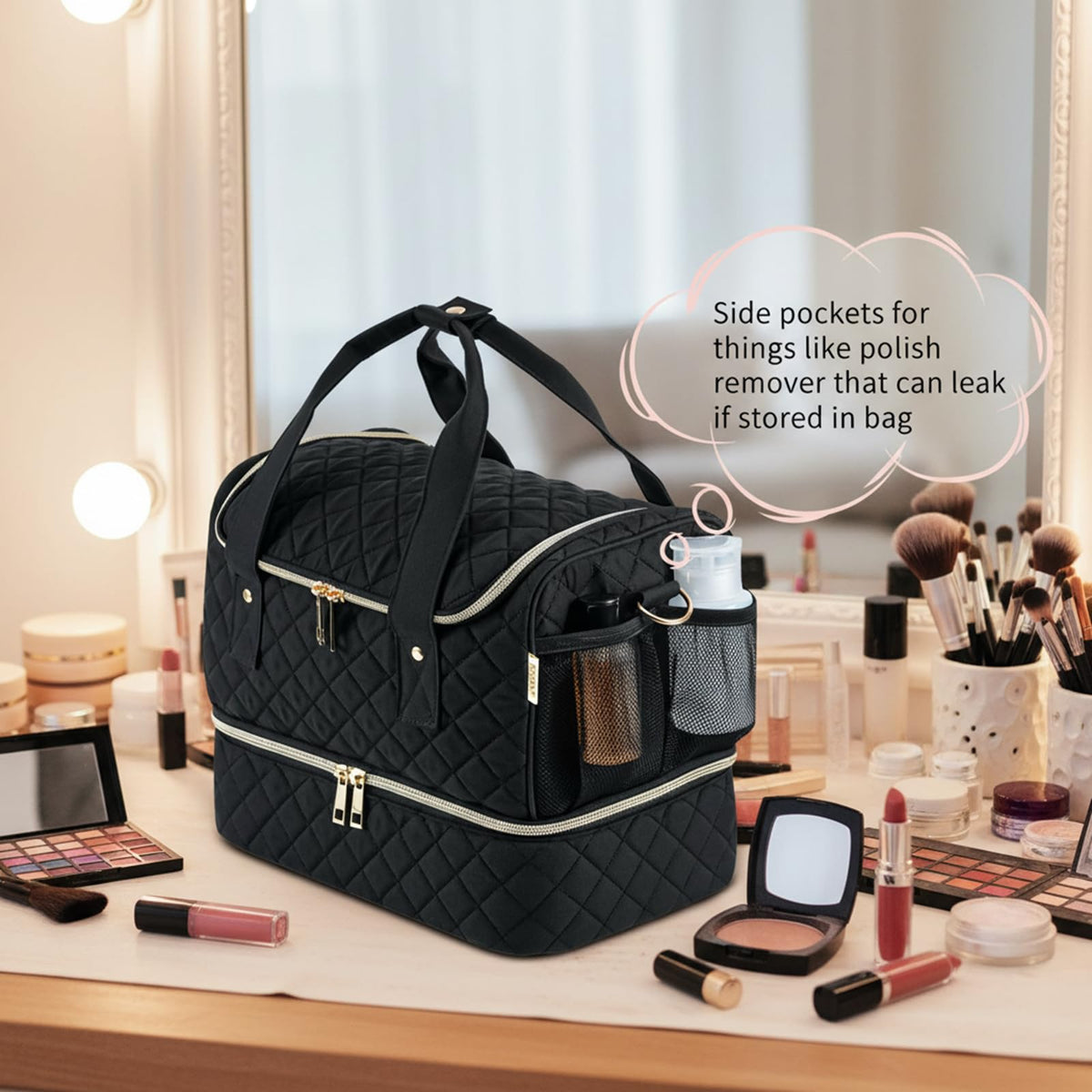GR69N organizer case showing travel-ready handle and compact design.
