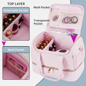 GR69N nail polish organizer mesh pockets highlight organized compartments