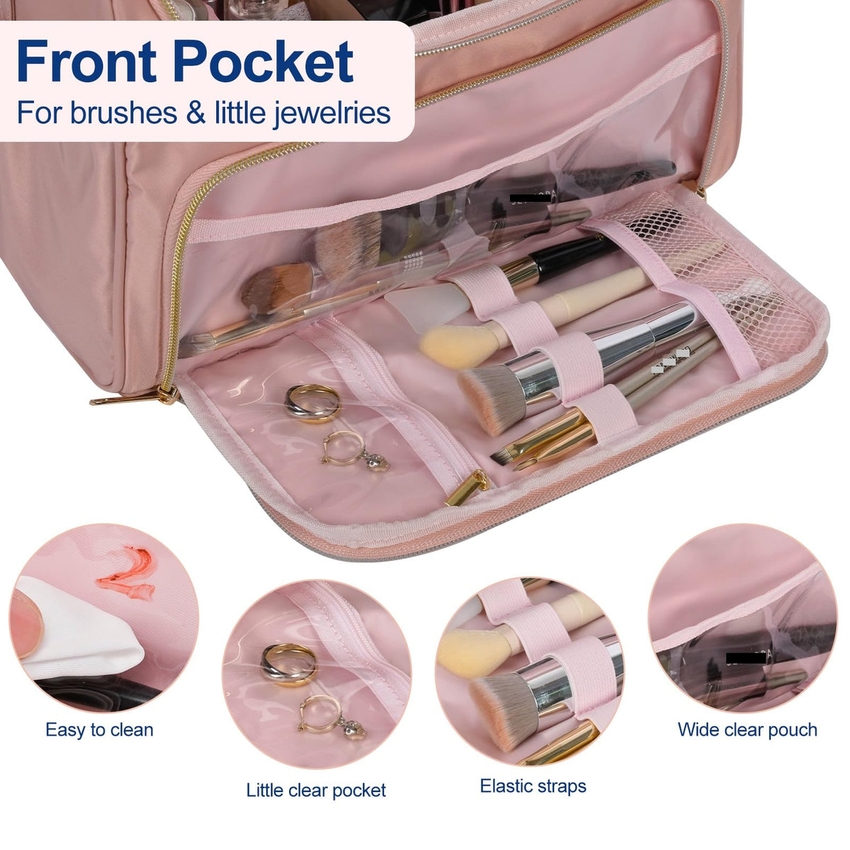 GR69N interior dividers and mesh pockets for skincare and makeup organization