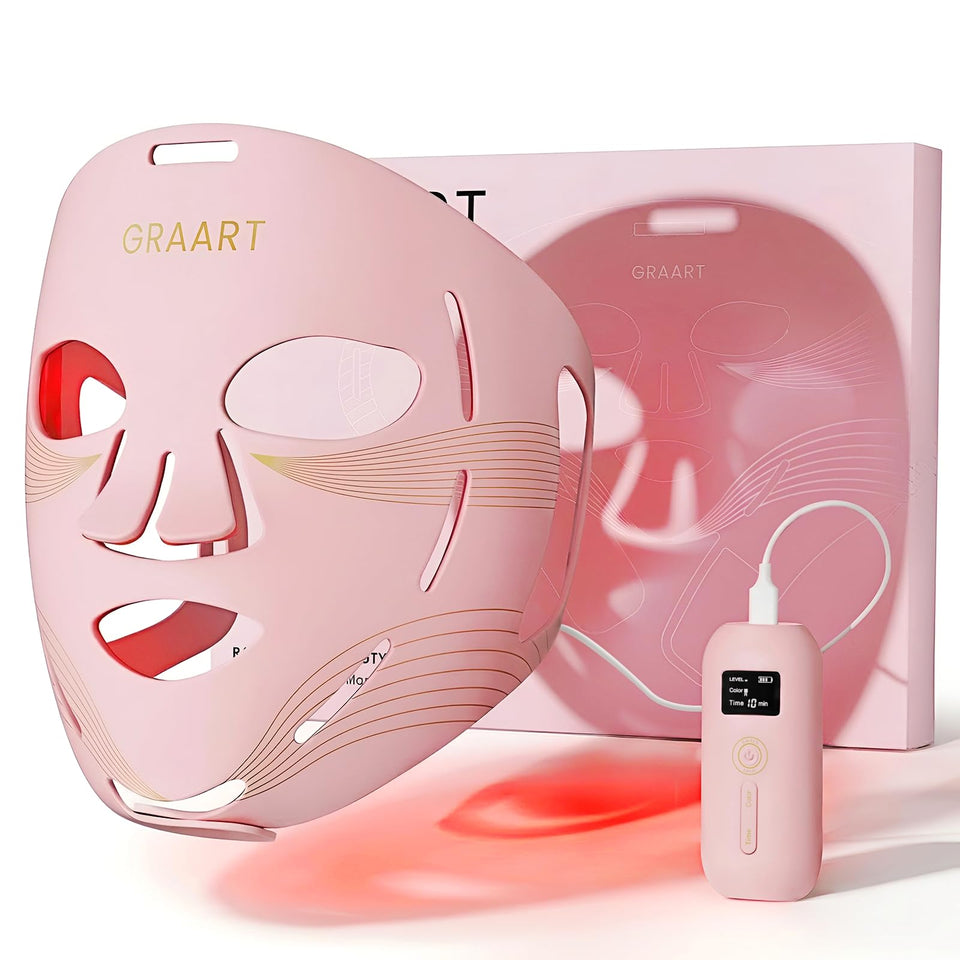 Graart red light mask face targets full complexion for a radiant glow