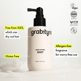 Grabityg0.0 heat protection in action during styling session.