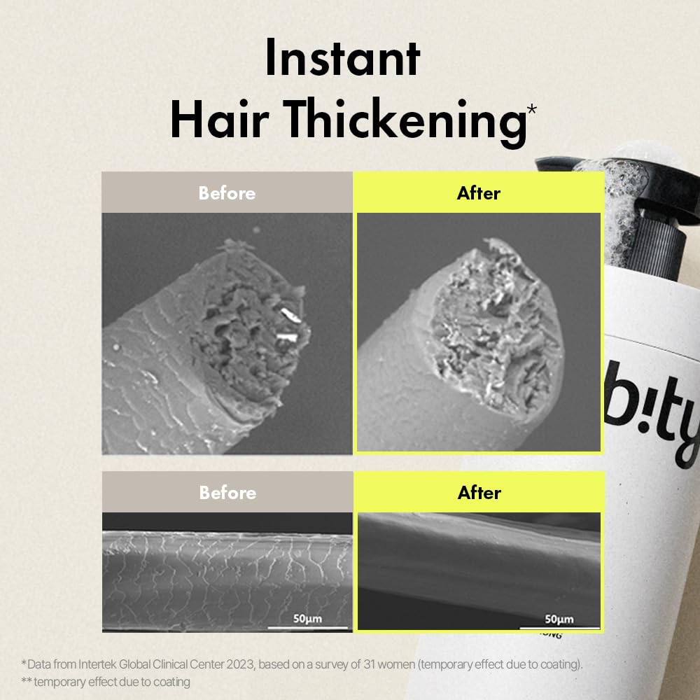 Grabityg0.0 post-wash thicker hair appearance for a fuller look